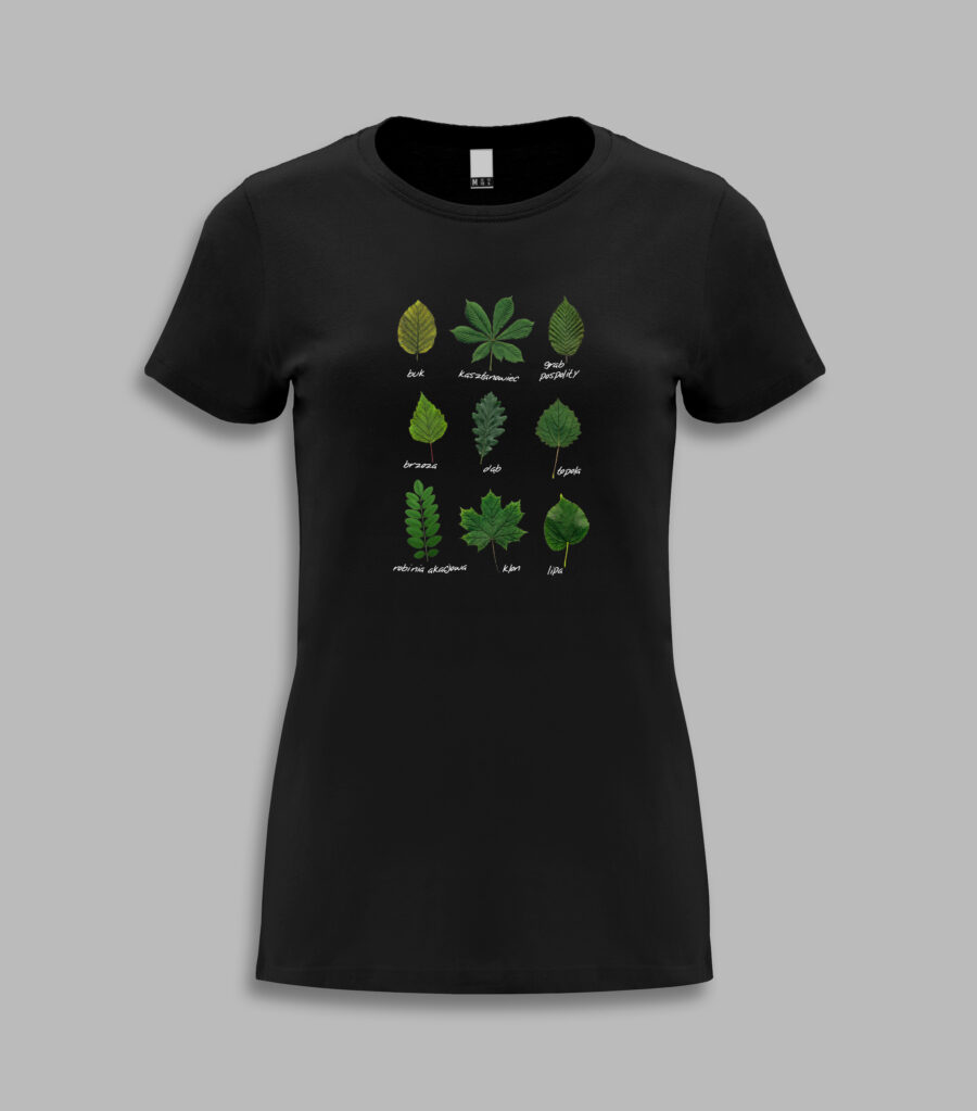 Koszulka damska - liście drzew