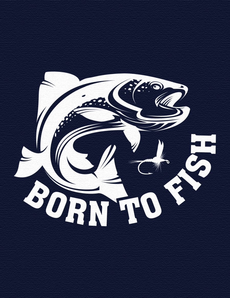 Koszulka męska - born to fish