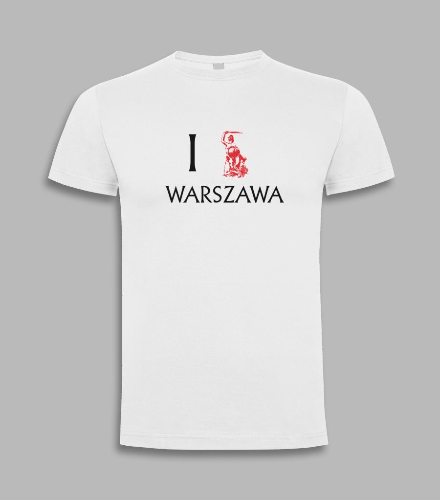 Koszulka męska - i love warszawa syrenka