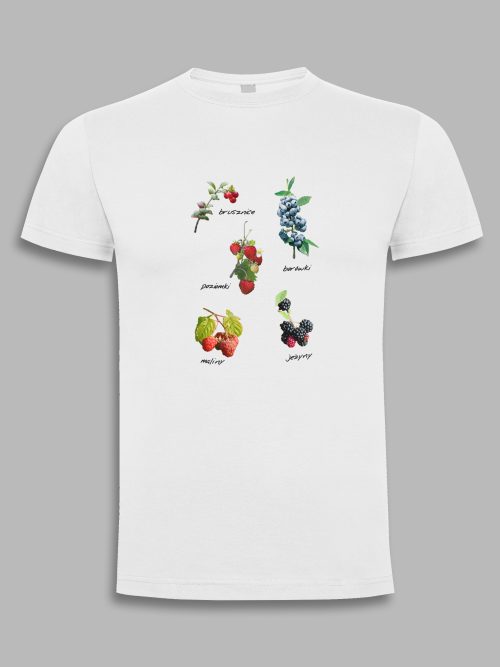 Koszulka męska - owoce leśne występujące w polsce