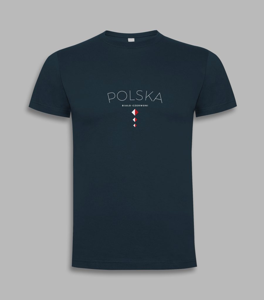 Koszulka męska - polska biało-czerwoni romby