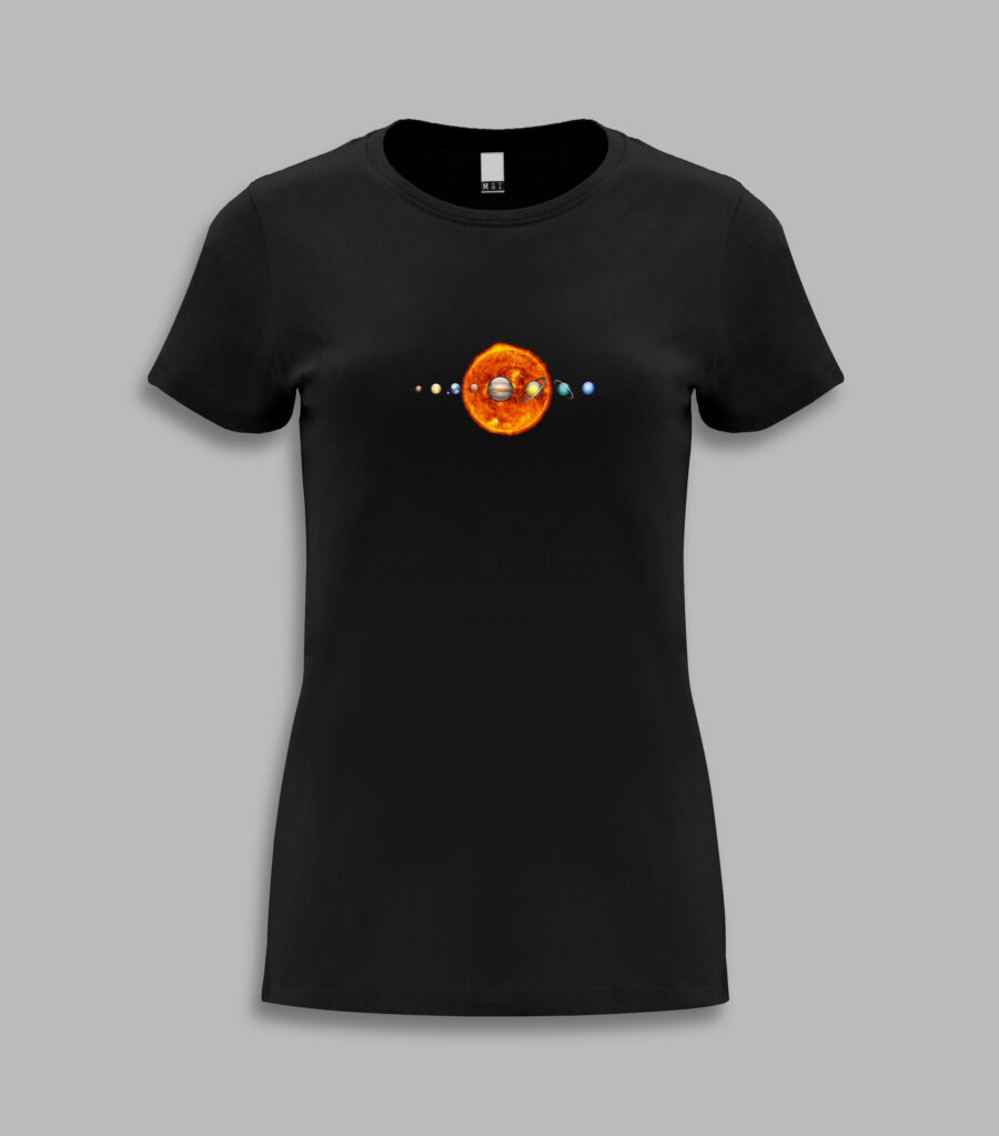 Koszulka damska - układ słoneczny