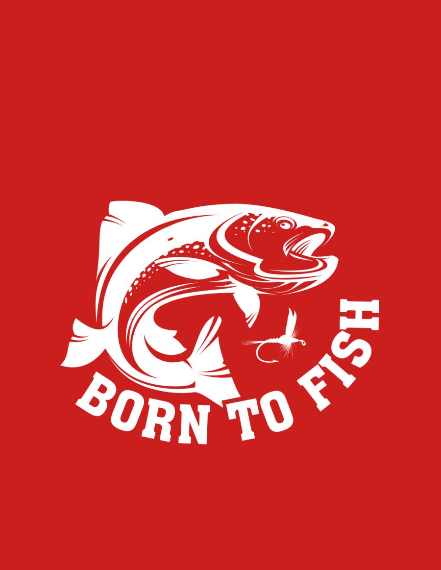Bluza rozpinana z kapturem - born to fish