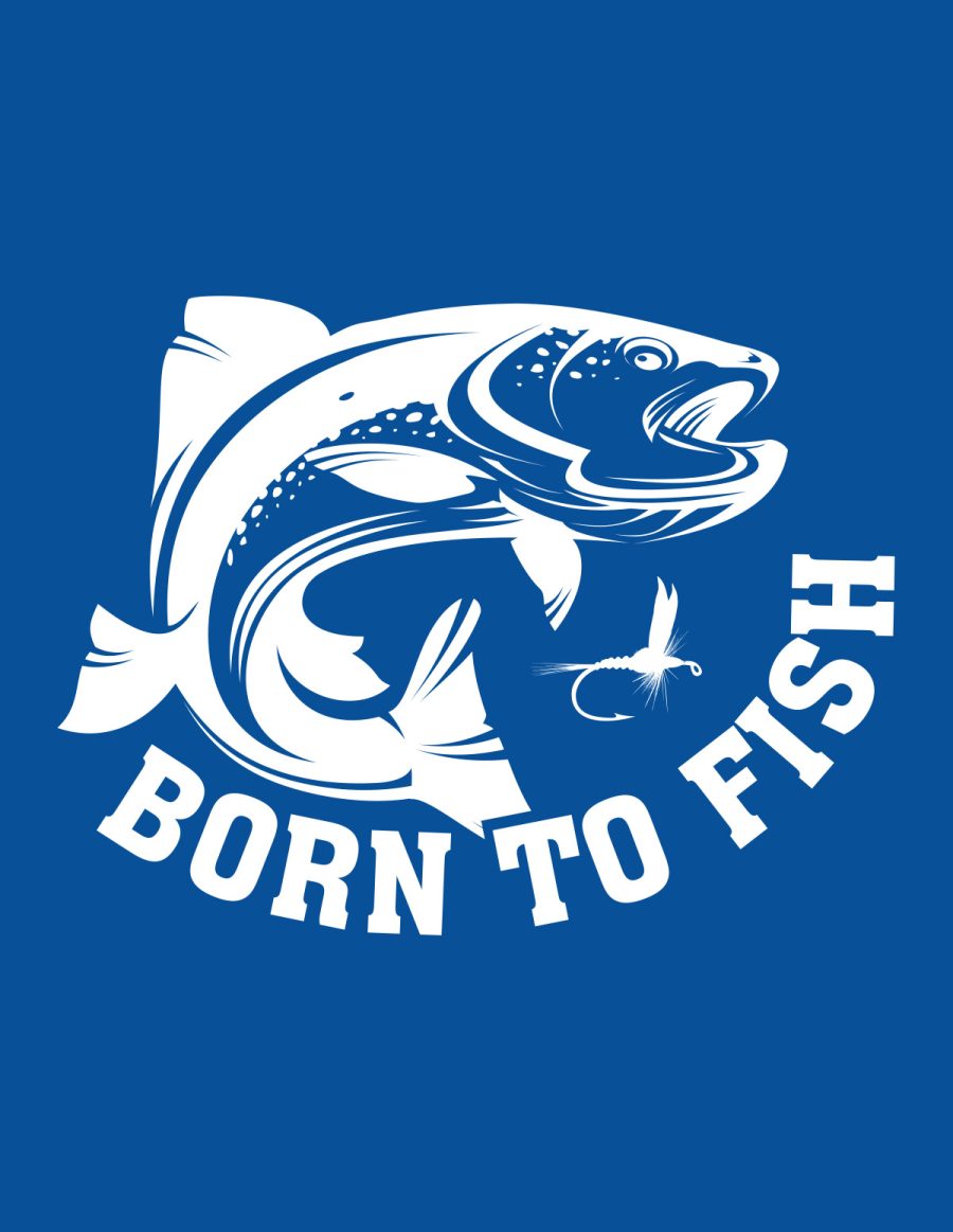 Bluza z kapturem - born to fish