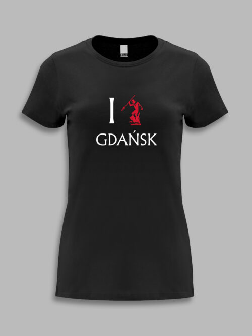 Koszulka damska - i love gdańsk neptun