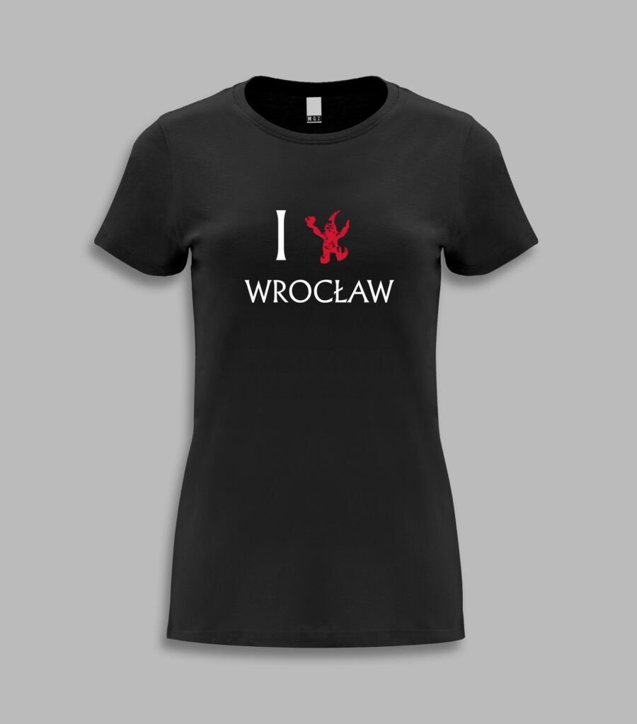 Koszulka damska - i love wrocław krasnal