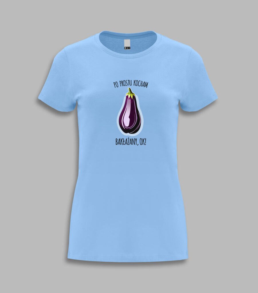 Koszulka damska - kocham bakłażany
